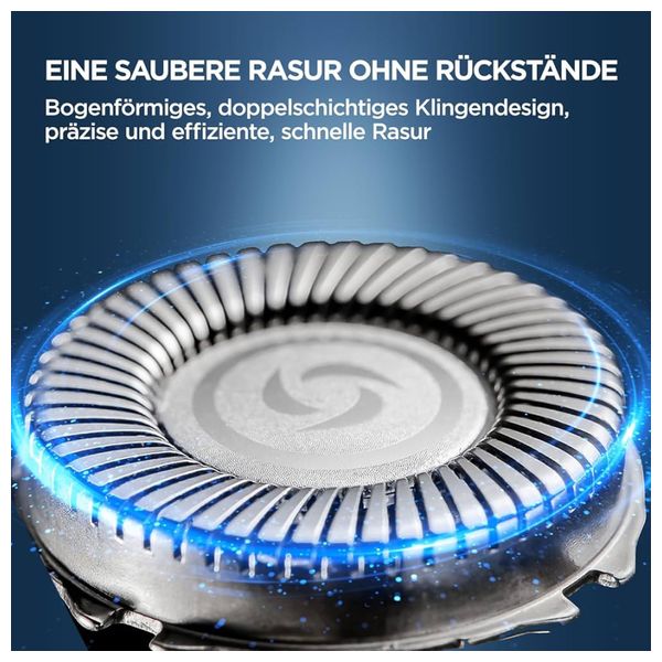  BESTOPE hm-3011 - 3D Electric Shaver for Men, IPX7 Magnetic Shaving Head & Travel Lock - Blue 