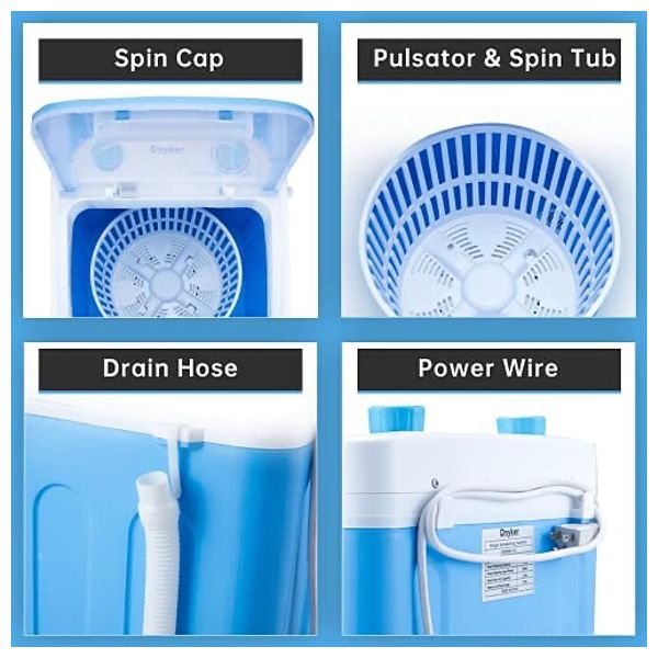  ‏DNYKER XWWM-115 - 5L - Top Loading Washing Machine - Light Blue 