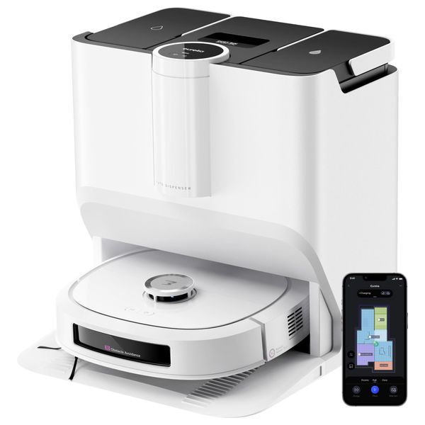  Eureka  J20 - Original Robot Vacuum Cleaner - 8000 Pa - Integrated Wash & Dry Station - Up To 130 min - Suitable for All Surfaces 