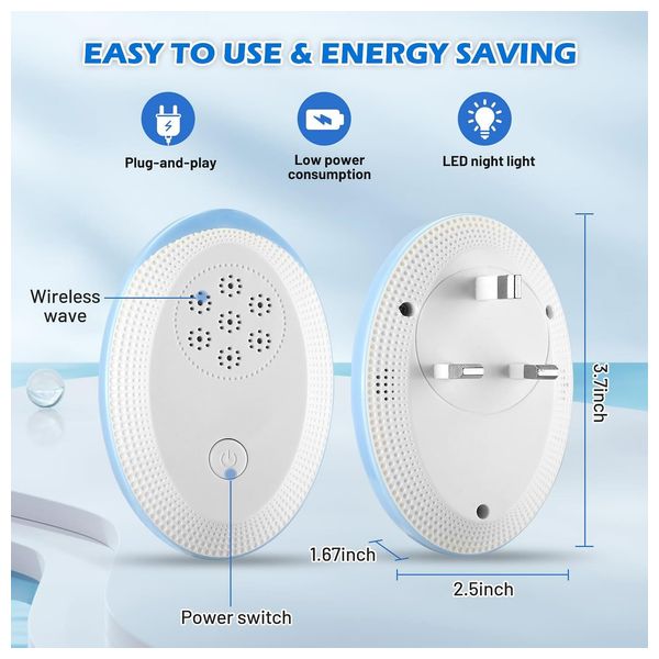  Zoto 4packs - Ultrasonic mouse repellent - White 