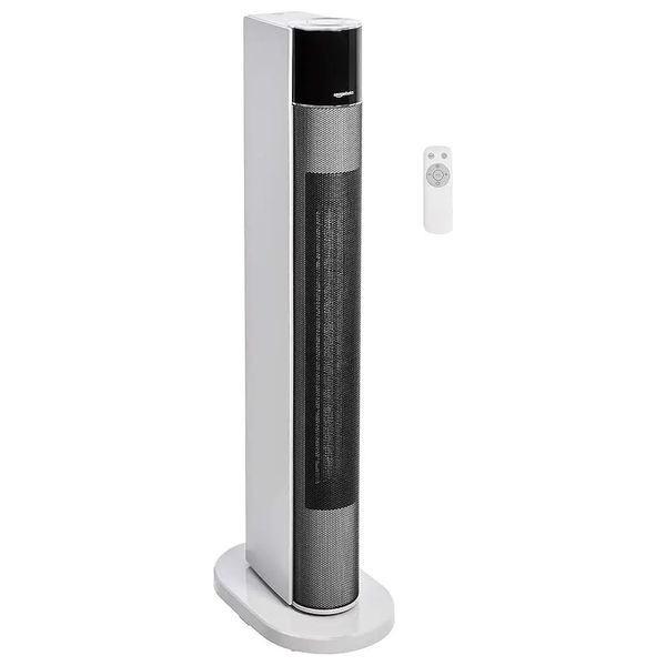 Amazon AmazonBasics 2200W Tower Heater L-855 – Tower Heater – Grey