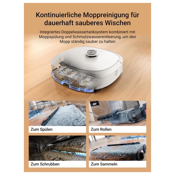  Eureka  J20 - Original Robot Vacuum Cleaner - 8000 Pa - Integrated Wash & Dry Station - Up To 130 min - Suitable for All Surfaces 