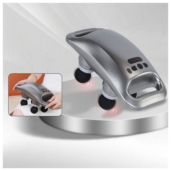  CJVIUS ybz-006 - Four-Head Massager Deep Relaxation - Grey 