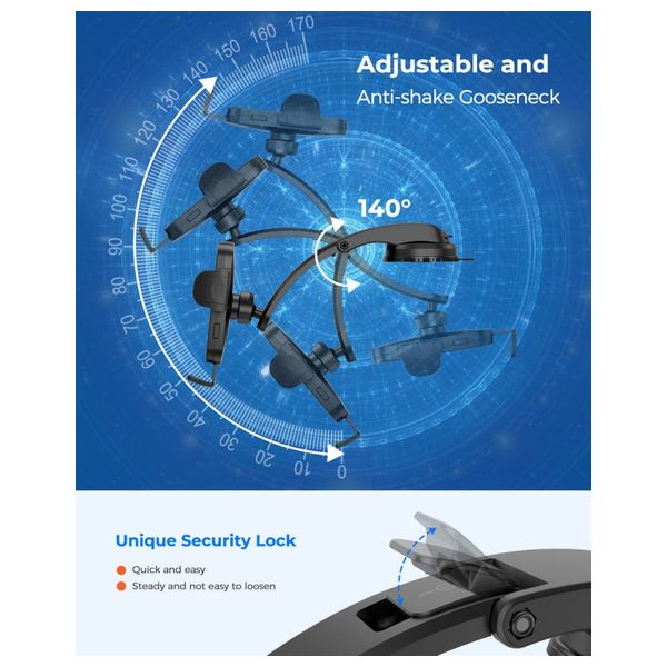  Mpow Car Phone Holder Black 