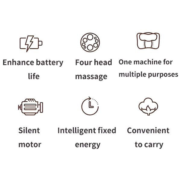  CJVIUS ybz-006 - Four-Head Massager Deep Relaxation - Grey 