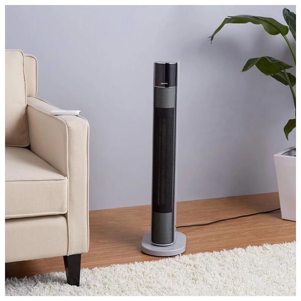 Amazon AmazonBasics 2200W Tower Heater L-855 – Tower Heater – Grey