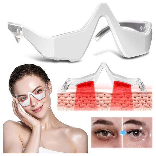  CJVIUS eyem52004 - Eye Massager Red Light Therapy Device - White 