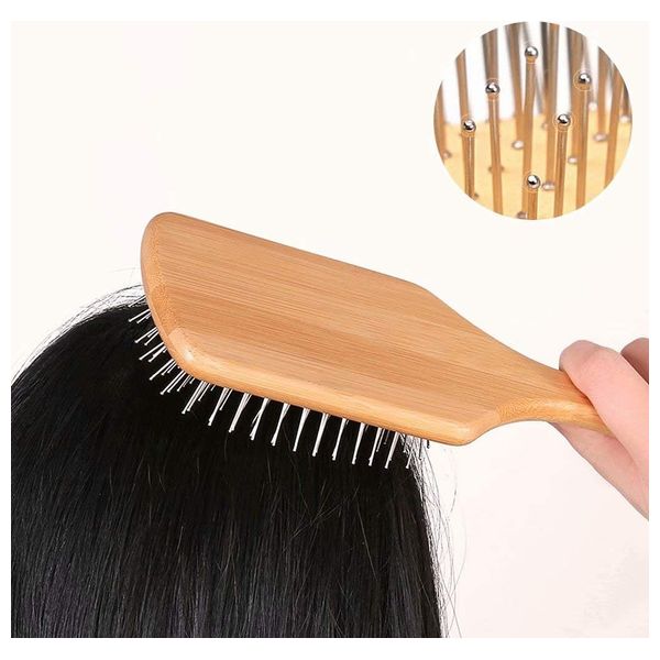  brus-3234y - wooden hair brush 