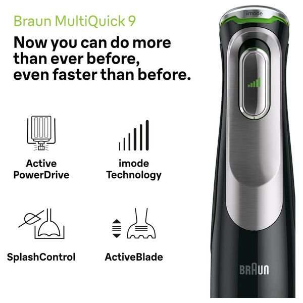  Braun MQ9187XLI - Hand Blender - 1200 W - Silver 