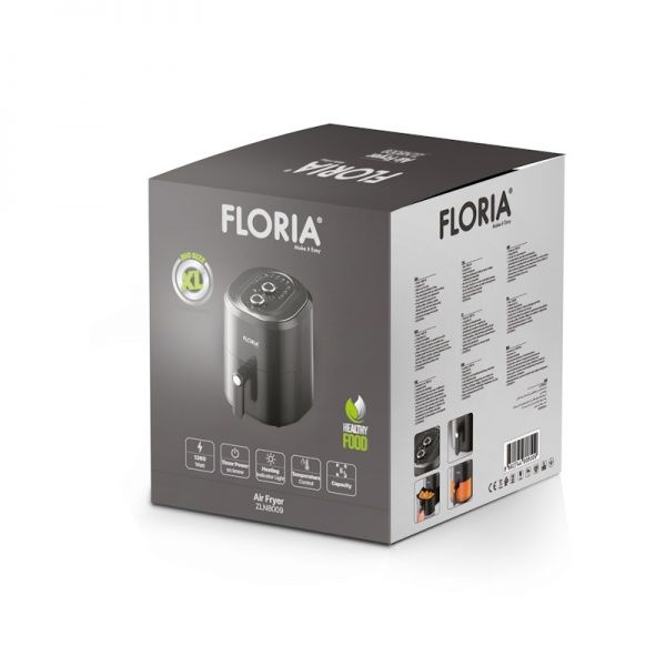  Floria ZLN8009- Electric Fryer - Black 