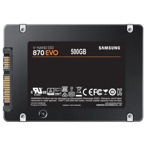  Samsung 870EVO - 500GB - Internal SSD Hard Drive - Black 