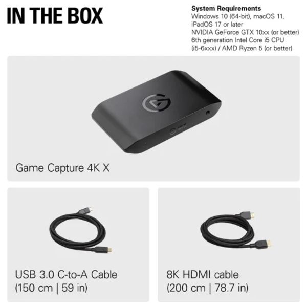 Elgato Superspeed game capture 4k x - Black 