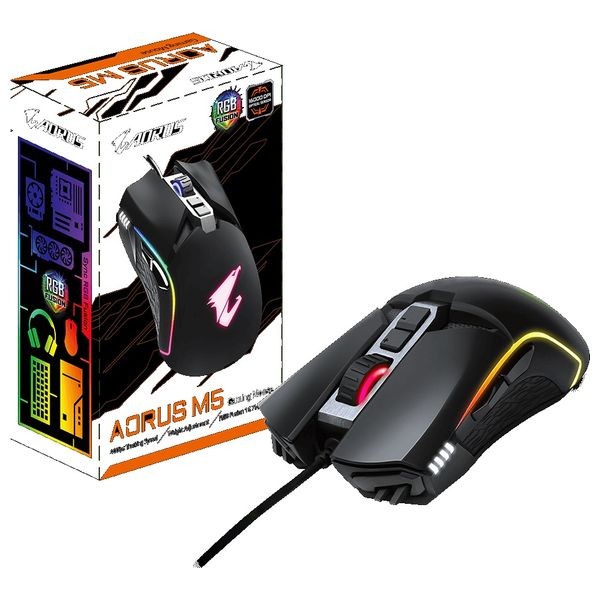  Aorus AORUS-M5 - Wired Mouse - Black 