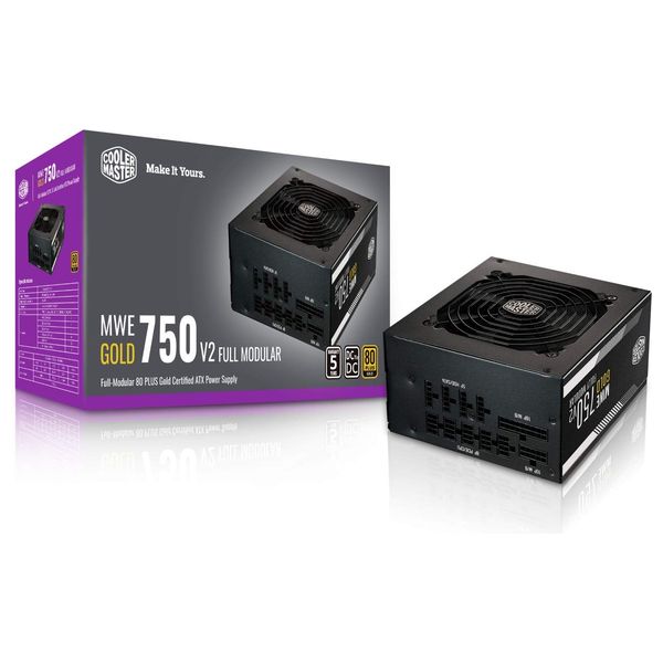  Cooler Master MWE Gold 750 V2 Full Modular - Power Supply - Black 