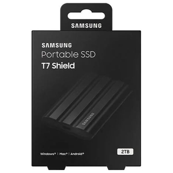  Samsung T7 Shield - 2TB - Internal SSD Hard Drive - Up to 1050 MB/s - Black 