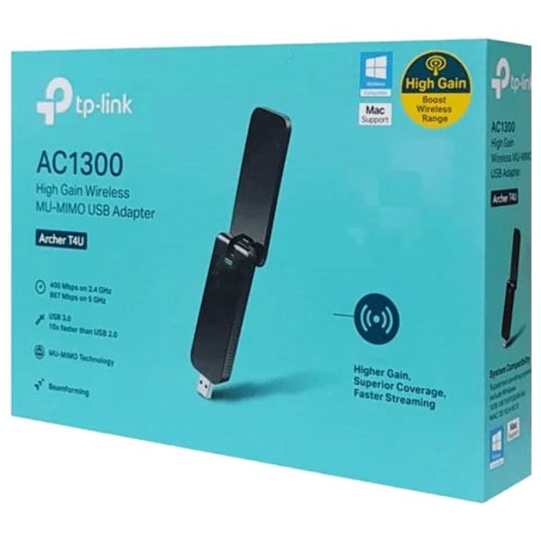  TP-LINK ArcherT4U - USB Wireless Adapter - Black 