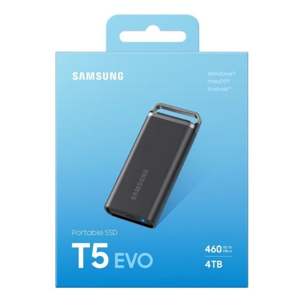  Samsung T5-EVO - 4TB - External SSD Hard Drive - Black 
