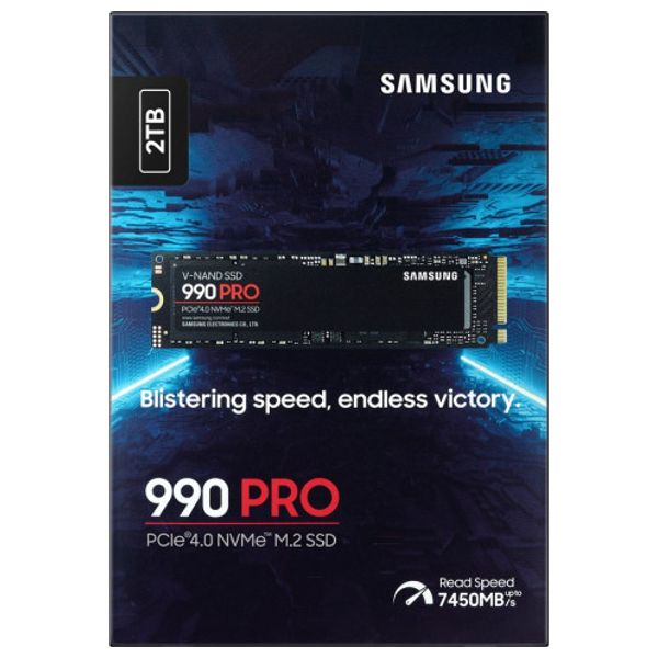 Samsung 990 Pro MZ-V9P2T0BW - 2TB - NVMe PCIe Internal SSD Hard Drive - Black