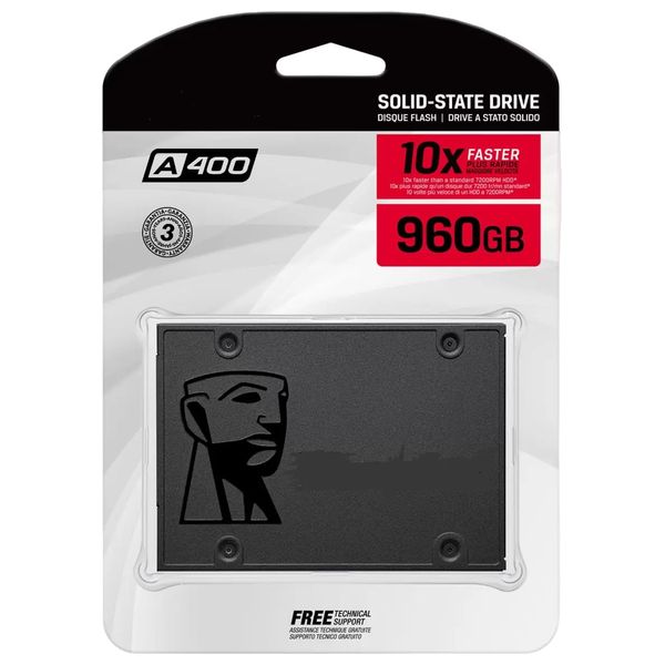  تخزين سريع للألعاب والبرامج من كينغستون - A400 SSD - بحجم 960 كيكابايت 