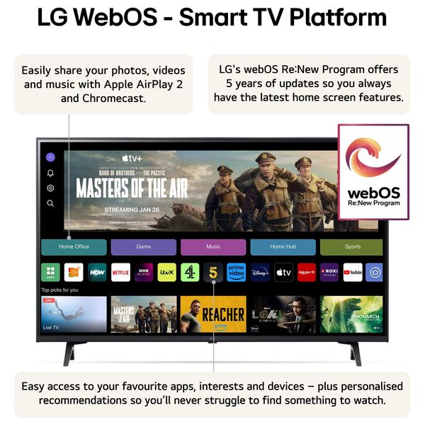  شاشة ال جي 55-انج فئة UT80006LA - سمارت - 4K - UHD - 60 هيرتز 