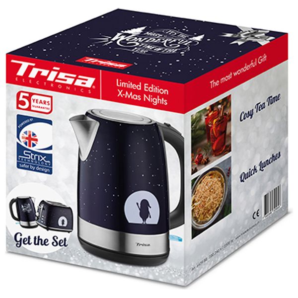  Trisa 7640306325648 - Kettle - 1.7 L - 2200 W - Black 