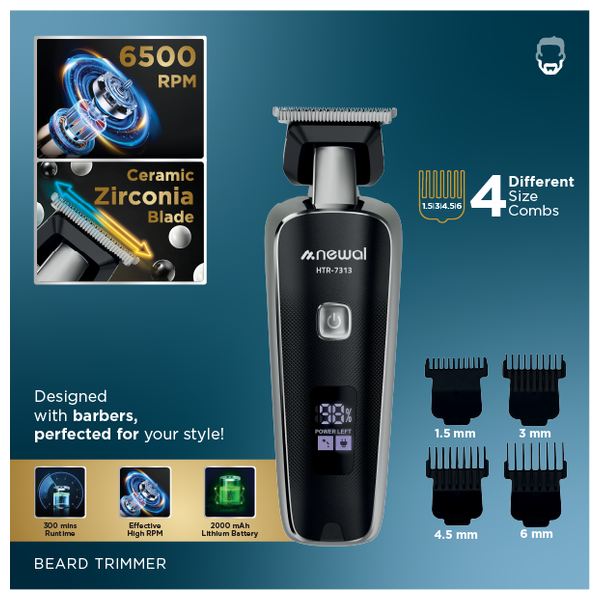  Newal HTR-7313 - Beard Trimmer - Black 
