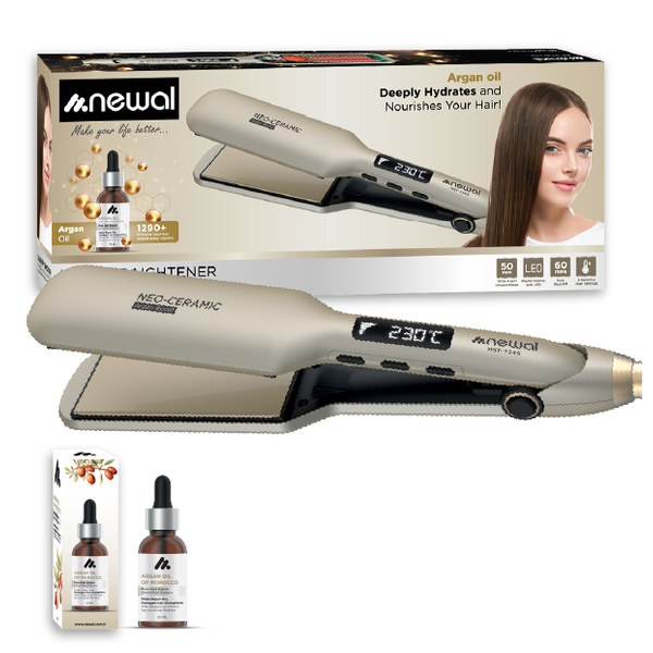  Newal HST-7245 - Hair Straightener - Cream 