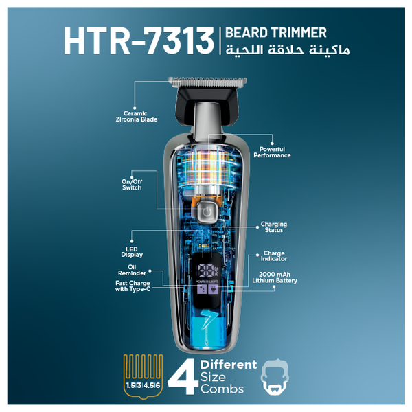  Newal HTR-7313 - Beard Trimmer - Black 