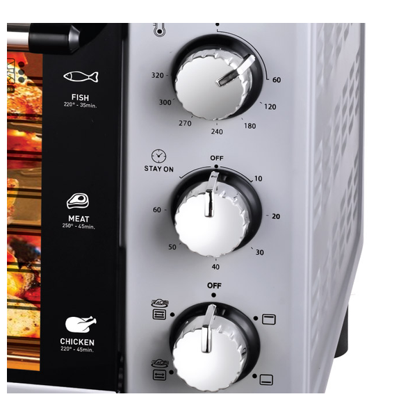  فرن ميني نوال -  50 لتر - مؤقت لمدة 60 دقيقة - ترموستات 320 درجة مئوية - MOV-1650 - احمر 