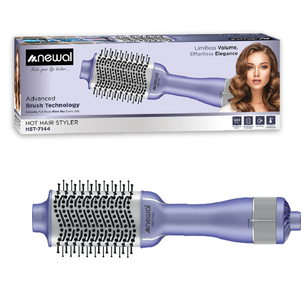  Newal HST-7144 Hair Brush - 1200W, 3 Speeds - Purple 