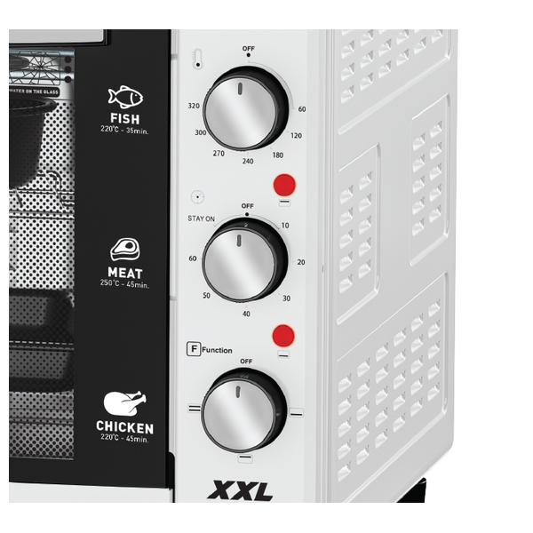  Newal MOV-2260 - Mini Oven - 60L - 60 Minutes timer - 320°C Thermostat - White 