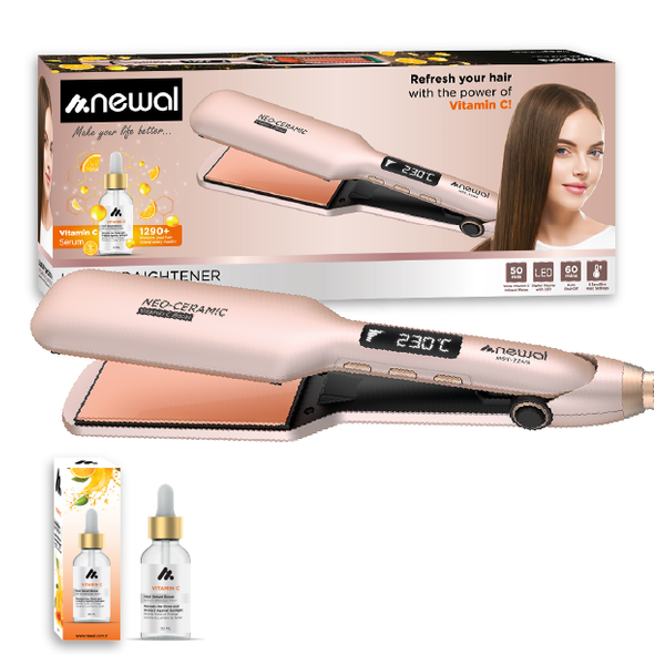  Newal HST-7245 - Hair Straightener - Rose 