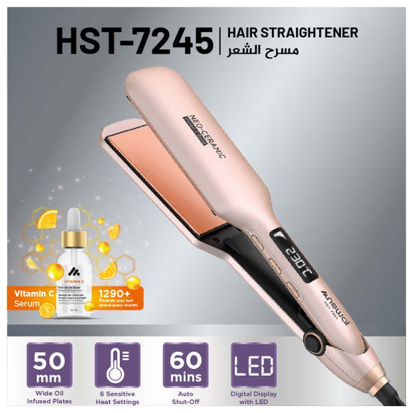  Newal HST-7245 - Hair Straightener - Rose 