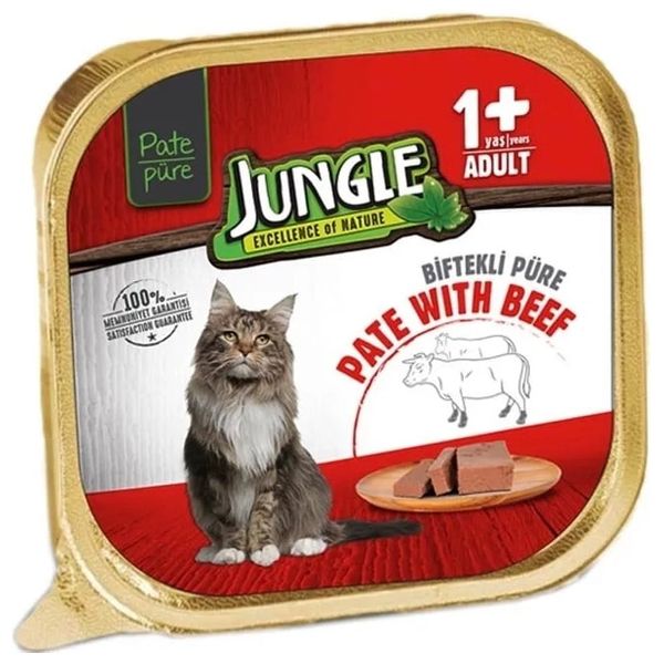  Jungle Adult beef Cat Food - 100g 