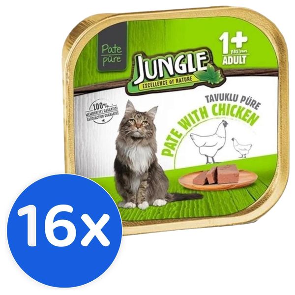  Jungle adult chicken Cat Food - 16 Pieces 