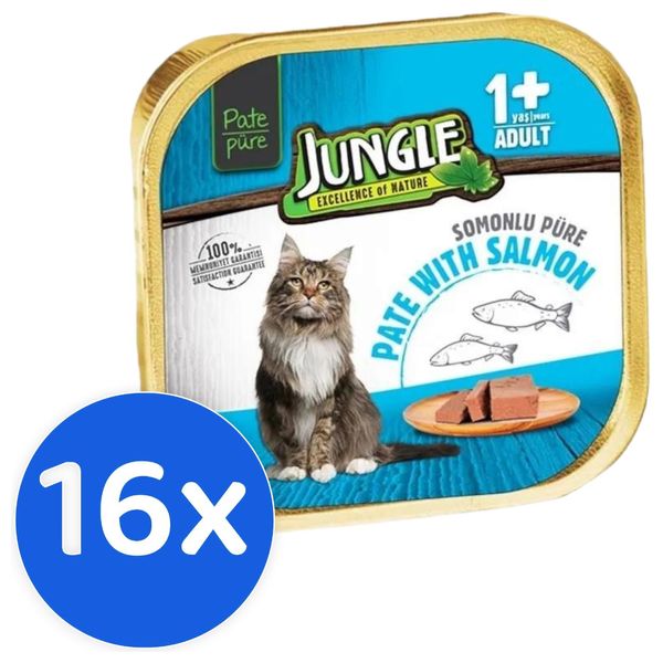  Jungle Adult Salmon Cat Food - 16 Pieces 