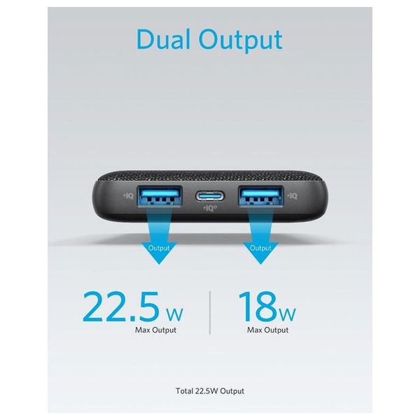  شاحن محمول انكر - 4913 - 10000mah - اسود 