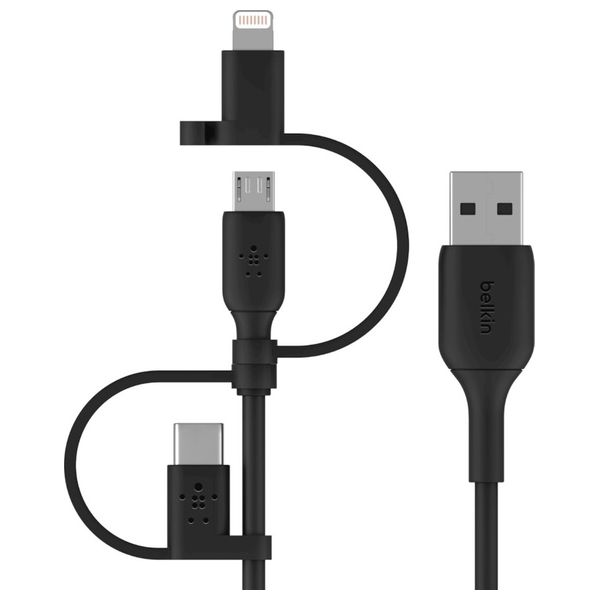 Belkin CAC001bt1MBK -Mobile Cable -  3 in 1 - 1m - Black
