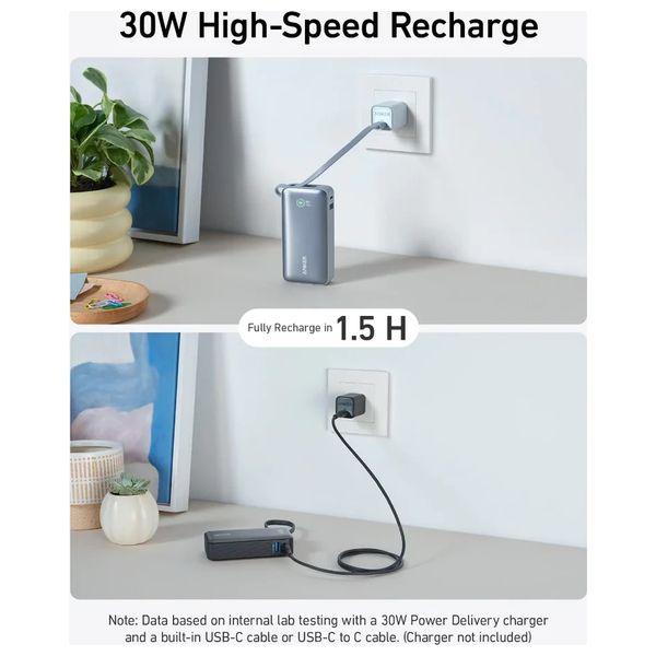  شاحن محمول انكر - A1259H21 - 10000mah - كريمي 
