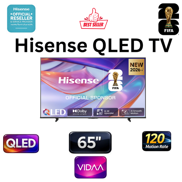  Hisense Q61Q - 65 Inch - 4K UHD AI Upscaling - Dolby Vision -120 Motion rate  - VIDAA U6 - Black 