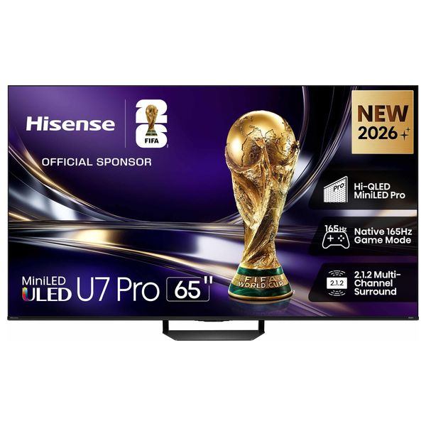  شاشة هايسنس 65U7S-PRO - 65 انش - ميني ليد حقيقي - 165 هرتز - اسود 