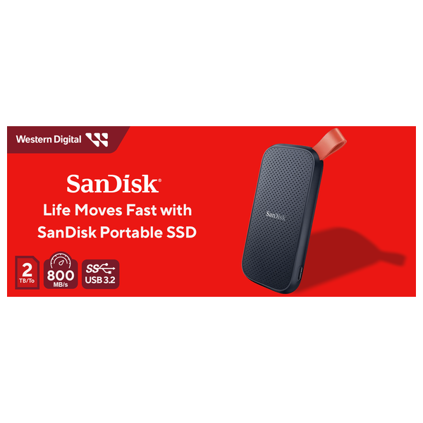 SanDisk Portable SSD – External Hard Drive – Black