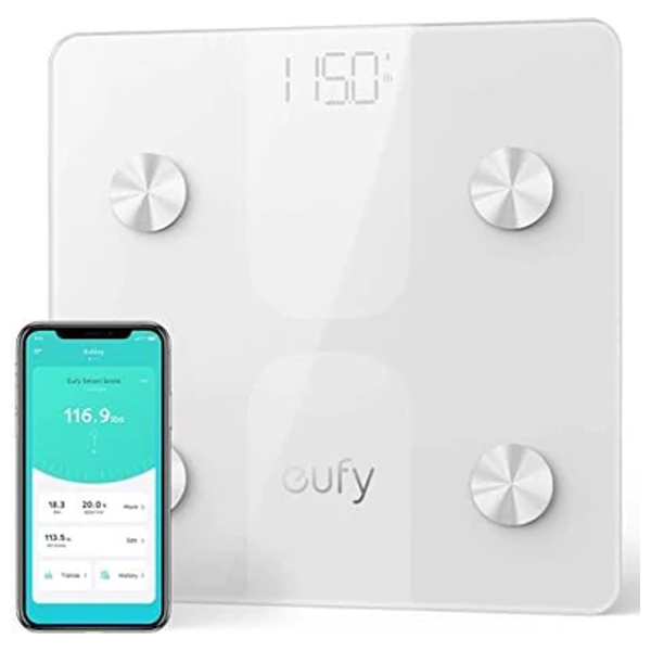 Anker eufy Smart Scale A1 - Bluetooth Connectivity - Multi-User Support Up to 16 users - White