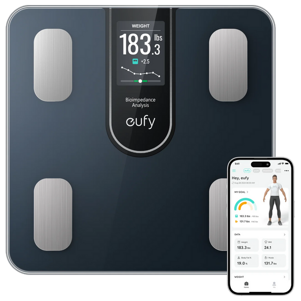 Anker Eufy C20 - Smart Scale - Multi-user support - High accuracy - Black