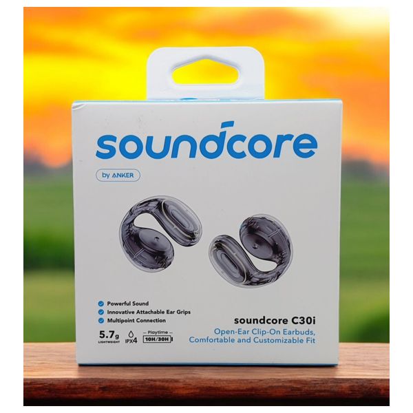  سماعة بلوتوث داخل الاذن انكر - C30I - مقاومة ماء IPX4 - صوت واضح - اسود 