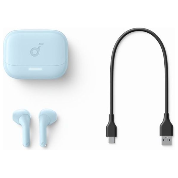  سماعة بلوتوث داخل الأذن انكر ساوندكور - K20i - بطارية تعمل لمدة 36 ساعة - الغاء الضوضاء - ازرق 