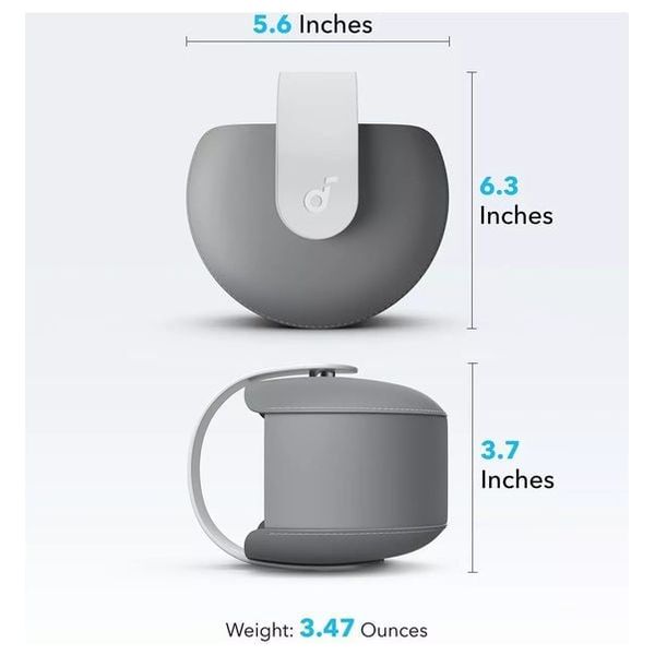 حقيبة تخزين انكر Space One Pro - مواد حماية عالية الجودة - خفيفة الوزن وصغيرة الحجم، مما يجعلها سهلة الحمل أثناء التنقل - رمادي