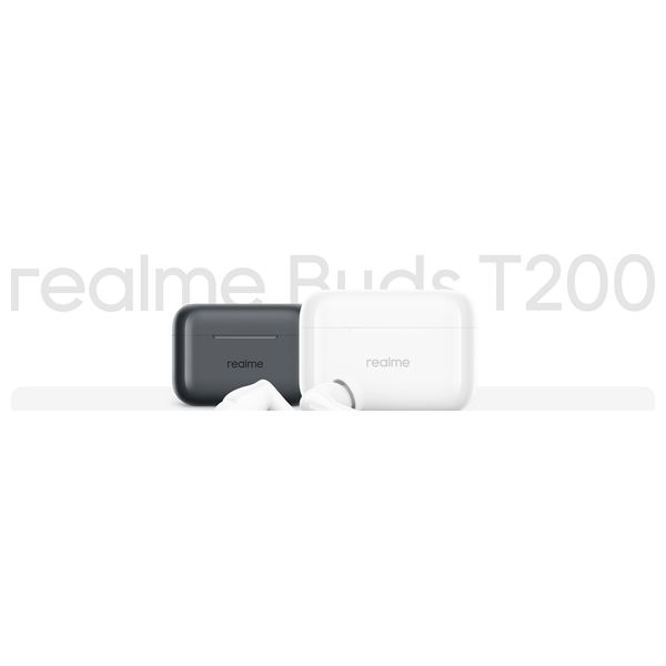  Realme Buds T200 - In Ear Headphones - 50 Hours - IP55 water and dust resistance - Bluetooth 5.4 - White 