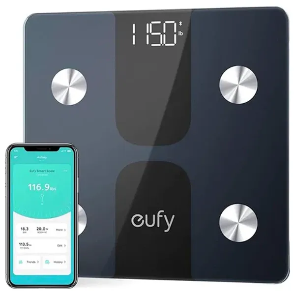 ميزان ذكي انكر يوفي C1 - دقة وموثوقية - يدعم ما يصل إلى 16 مستخدمًا - أسود