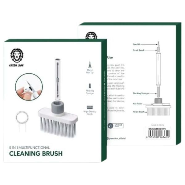  Green Lion 5-in-1 - Multifunctional Cleaning Brush - White 